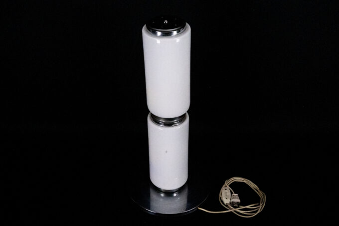 1970s Murano Glass Floor Lamp, Chrome Structure, Made in Italy