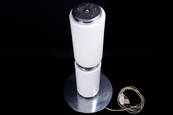 1970s Murano Glass Floor Lamp, Chrome Structure, Made in Italy