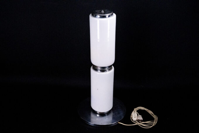 1970s Murano Glass Floor Lamp, Chrome Structure, Made in Italy