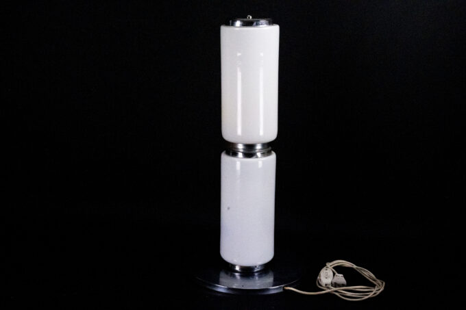 1970s Murano Glass Floor Lamp, Chrome Structure, Made in Italy