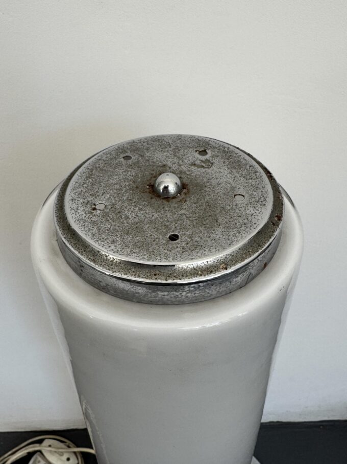1970s Murano Glass Floor Lamp, Chrome Structure, Made in Italy